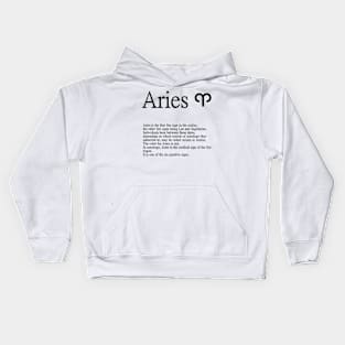 Aries Zodiac Sign Kids Hoodie